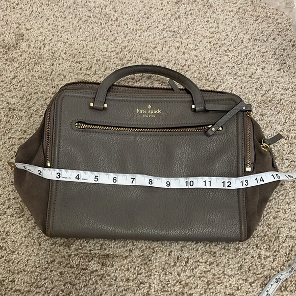 Kate Spade Leather-Suede Gray Handbag - Picture 14 of 16